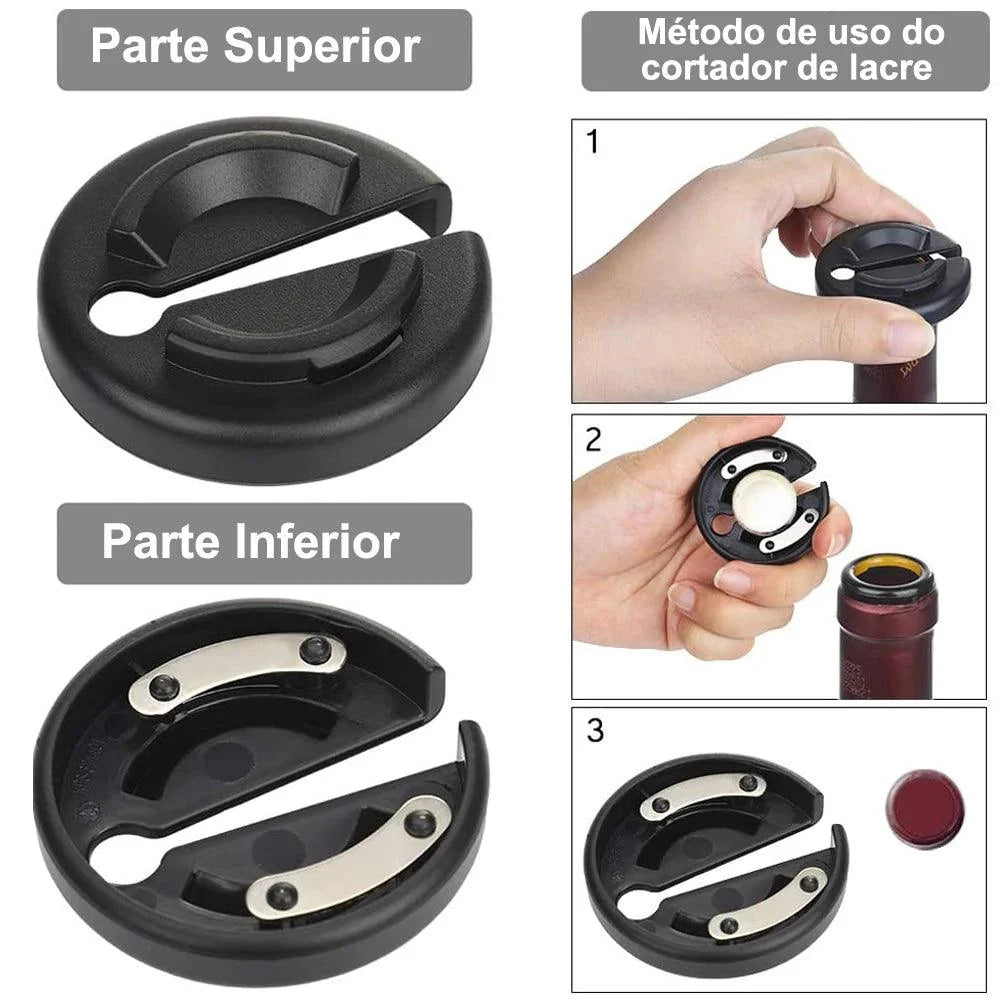 Abridor de Vinho Elétrico Com Kit Houss