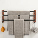 Porta Toalhas Wooden Com Gancho - 50cm