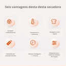 Secadora de Roupas Portátil 220V Com Controle Remoto