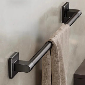 Porta Tolhas Preto Minimalista Fácil Intalação