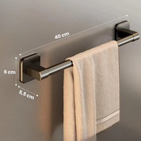 Porta Tolhas Preto Minimalista Fácil Intalação