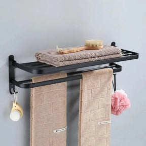 Toalheiro Duplo Preto Matte