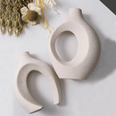 Conjunto Moderno Minimalista Dois Vasos de Cerâmica Houss