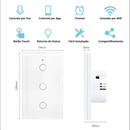 Interruptor Inteligente de Iluminação Touch - Bivolt Compatível Alexa Google Home