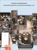 Interruptor Inteligente Para Iluminação Residencial - Touch Screen App Smart Life ou Tuya Com Wifi Google Home / Alexa