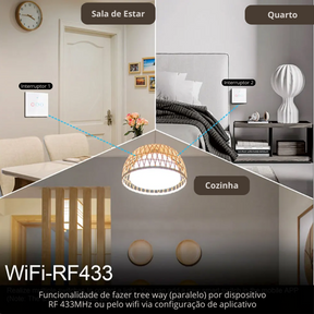 Interruptor Inteligente de Iluminação Touch - Bivolt Compatível Alexa Google Home