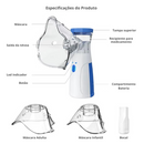 Nebulizador Inalador e Atomizador AirLin - Carregamento USB