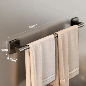 Porta Tolhas Preto Minimalista Fácil Intalação