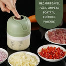 Mini Processador Elétrico de Alimentos Portátil com 3 lâminas Carregamento USB Bivolt