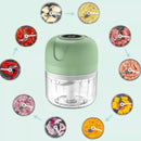 Mini Processador Elétrico de Alimentos Portátil com 3 lâminas Carregamento USB Bivolt