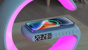 Carregador Wireless e Lâmpada Ambiente Calmante 5 Em 1
