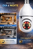Câmera Segurança Wi-Fi 360° Visão Noturna FullHD