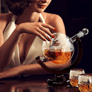 Decanter Whisky Globo Com Copos de Vidro Houss