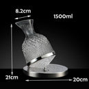 Decanter de Vinho Recipiente de Vidro Cristal Houss