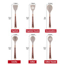 Kit Utensílios Rosé de Cozinha Silicone 10 Peças Com Organizador Houss