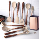 Kit Utensílios Rosé de Cozinha Silicone 10 Peças Com Organizador Houss