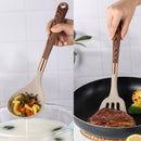 Kit Utensílios Rosé de Cozinha Silicone 10 Peças Com Organizador Houss
