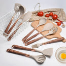Kit Utensílios Rosé de Cozinha Silicone 10 Peças Com Organizador Houss