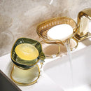 Saboneteira de Luxo Com Drenagem e Detalhes Dourados Houss