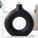Vaso de Flores Decorativo Circular em Cerâmica Para Interiores Houss