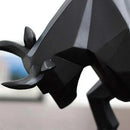 Escultura Geométrica em Resina Touro Houss