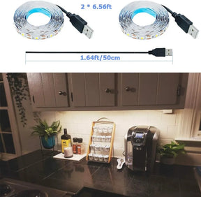 Fita LED Iluminação e Decoração Com Adesivo Dupla Face USB - Ideal Para TV´s
