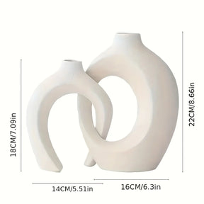 Conjunto de Vasos de Cerâmica Nórdico Para Decoração