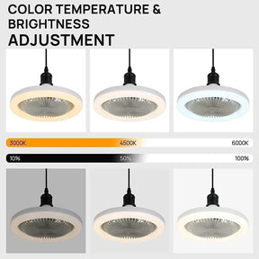 Luminária e Ventilador Inteligente 2 Em 1 Com Controle Remoto