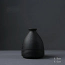 Vaso Decorativo Preto Cerâmica e Porcelana Para Interiores Houss