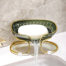 Saboneteira de Luxo Com Drenagem e Detalhes Dourados Houss