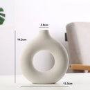 Vaso de Flores Decorativo Circular em Cerâmica Para Interiores Houss