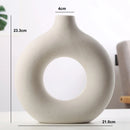 Vaso de Flores Decorativo Circular em Cerâmica Para Interiores Houss