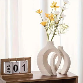 Conjunto de Vasos de Cerâmica Nórdico Para Decoração
