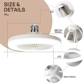 Luminária e Ventilador Inteligente 2 Em 1 Com Controle Remoto