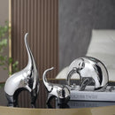 Escultura de Elefante de Prata Galvanizado Houss