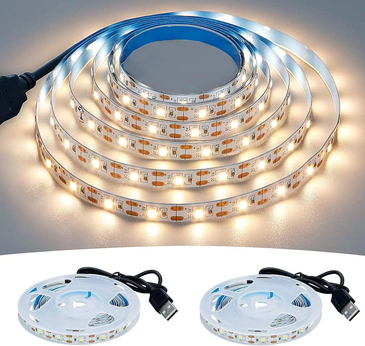 Fita LED Iluminação e Decoração Com Adesivo Dupla Face USB - Ideal Para TV´s