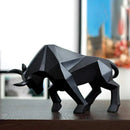 Escultura Geométrica em Resina Touro Houss