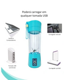 Mini Liquidificador Portátil Para Sucos, Milk Shake, C/ Carregamento Via Tomada USB