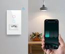 Interruptor Inteligente Com Tomada 20A Modelos em Branco e Preto