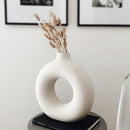 Vaso de Flores Decorativo Circular em Cerâmica Para Interiores Houss