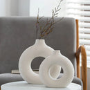 Vaso de Flores Decorativo Circular em Cerâmica Para Interiores Houss