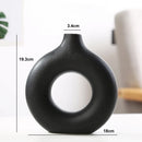 Vaso de Flores Decorativo Circular em Cerâmica Para Interiores Houss