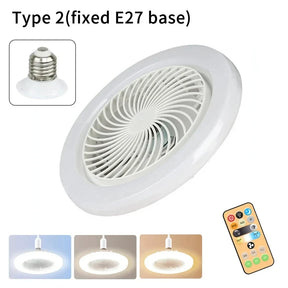 Luminária e Ventilador Inteligente 2 Em 1 Com Controle Remoto