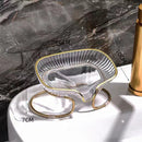 Saboneteira de Luxo Com Drenagem e Detalhes Dourados Houss