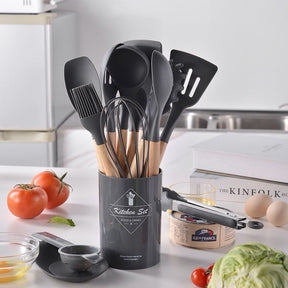 Kit 12 Peças de Utensílios de Cozinha em Silicone