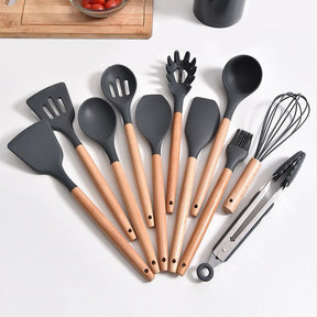 Kit 12 Peças de Utensílios de Cozinha em Silicone
